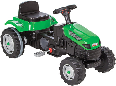 OGROMNY TRAKTOR NA PEDAŁY Z PRZYCZEPĄ XL 143cm ZIELONY