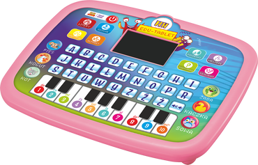 TABLET LAPTOP EDUKACYJNY DOTYKOWY dla dzieci LCD MÓWI PL PIANINKO RÓŻOWY