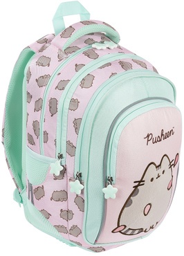 PLECAK TORNISTER SZKOLNY 4-KOMOROWY DLA DZIEWCZYNKI KOT PUSHEEN PINK BPL-58