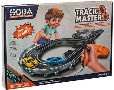 TOR SAMOCHODOWY Wyścigowy DUŻY 214 cm ELEKTRYCZNY 2 AUTKA PILOT kontrolery