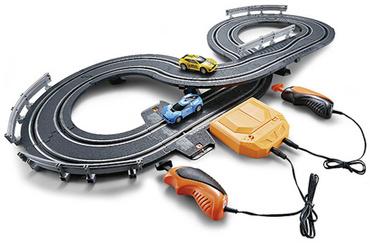 TOR SAMOCHODOWY Wyścigowy DUŻY 214 cm ELEKTRYCZNY 2 AUTKA PILOT kontrolery