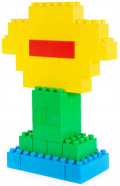 KLOCKI BUDOWLANE konstrukcyjne CEGŁY DUŻY ZESTAW GIGANT XXL 42 elementów