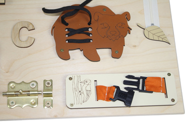 DUŻA TABLICA MANIPULACYJNA sensoryczna LAS DREWNIANA MONTESSORI polska XXL