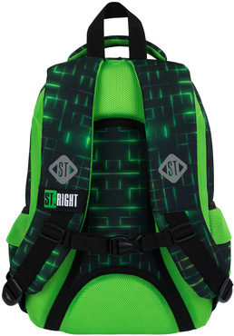 ST.RIGHT PLECAK SZKOLNY 3-KOMOROWY TORNISTER KLASA 1-3 DLA GRACZA BP-26 NEON PAD