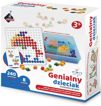 MOZAIKA KREATYWNE GRZYBKI 240el Genialny Dzieciak 