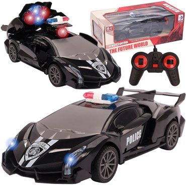 AUTO SPORTOWE BOJOWE STEROWANE POLICJA RC ŚWIATŁO CZARNY