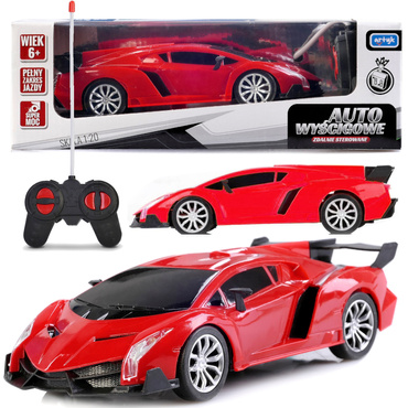 AUTO WYŚCIGOWE STEROWANE SAMOCHÓD NA PILOTA RC AKUMULATOR czerwony