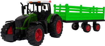 DUŻY TRAKTOR ZDALNIE STEROWANY CIĄGNIK Z PRZYCZEPĄ 50CM RC akumulator USB