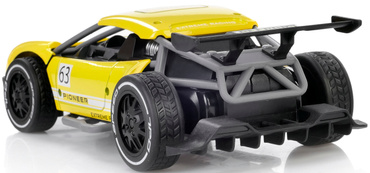AUTO WYŚCIGOWE SAMOCHÓD STEROWANY METALOWY RC AKUMULATOR W WALIZCE ŻÓŁTY