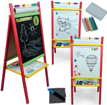 TABLICA 5w1 MAGNETYCZNA KREDOWA + PAPIER LICZYDŁO