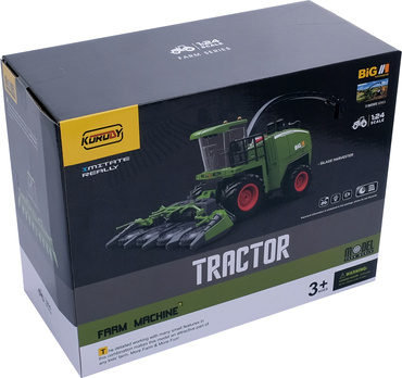 KOMBAJN Z NAPĘDEM światło dźwięk TRAKTOR LED ZESTAW 2 HEDERY