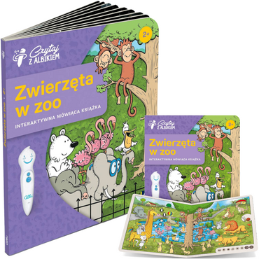CZYTAJ Z ALBIKIEM ZWIERZĘTA W ZOO KSIĄŻKA 1200 dźwięków Albi 