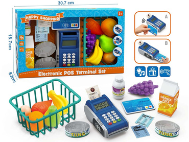 SUPERMARKET TERMINAL PŁATNICZY DLA DZIECI CZYTNIK KART SKLEP zestaw