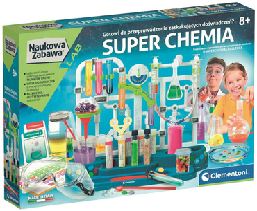 CLEMENTONI SUPER CHEMIA 50805 NAUKOWA ZABAWA ZESTAW