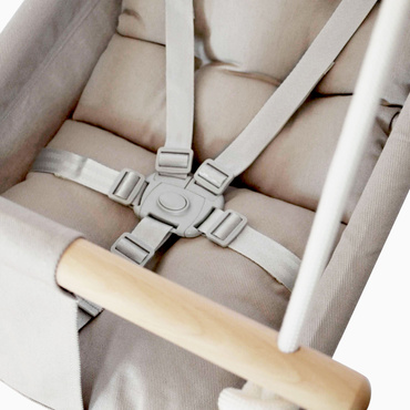 DREWNIANA HUŚTAWKA LEŻACZEK DLA DZIECI z pasami 3w1 MIĘKKA BEZPIECZNA KOŁYSKA HAMAK