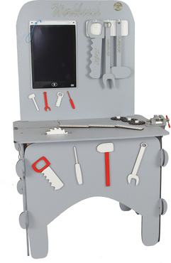 DUŻY DREWNIANY WARSZTAT MAJSTERKOWICZA ZNIKOPIS NARZĘDZIA ZESTAW