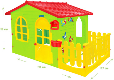 Mochtoys DOMEK XXL Z PŁOTKIEM DLA DZIECI DO OGRODU 12243