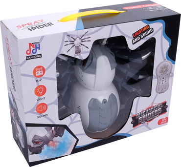 OGROMNY PAJĄK STEROWANY MECHANICZNY ROZPYLA MGŁĘ LED PILOT R/C