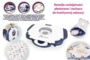 STUDIO RYSUNKU STOLIK Z PROJEKTOREM PROJEKTOR RZUTNIK DO RYSOWANIA TABLICA