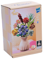 KLOCKI konstrukcyjne KWIATY ZESTAW BUKIET KWIATÓW W WAZONIE 724 elementów kwiatki