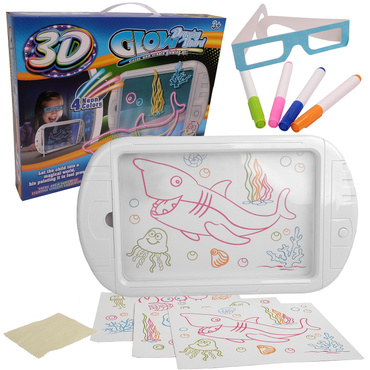 TABLICA 3D PODŚWIETLANA KOLOROWA LED SZABLONY ZESTAW