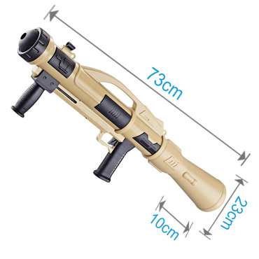 WIELKI PISTOLET NA WODĘ BAZOOKA 73cm SIKAWKA Pompa BROŃ WODNA 1100ml BEŻOWY
