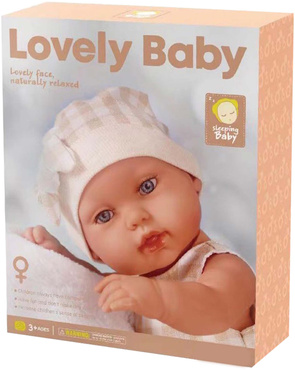 LALKA BOBAS REALISTYCZNA Z KRÓLICZKIEM + NOSIDEŁKO AKCESORIA łóżeczko 33 cm NA PREZENT 