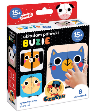 PUZZLE CzuCzu Układam połówki Buzie ZESTAW 16el 