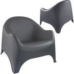 FOTEL OGRODOWY NOWOCZESNY Krzesło NA TARAS BALKON DO OGRODU LEKKI MOCNY 110kg ANTRACYTOWY