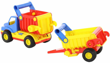 Samochód WYWROTKA GUMOWE KOŁA AUTO Z PRZYCZEPĄ 50cm