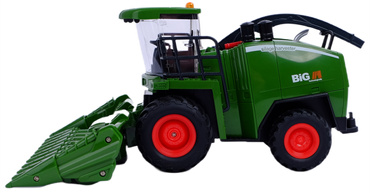 KOMBAJN ZDALNIE STEROWANY Z DYMEM do kukurydzy TRAKTOR LED DYMI RC USB