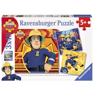 PUZZLE STRAŻAK SAM Ravensburger 3x49el. - 147el.
