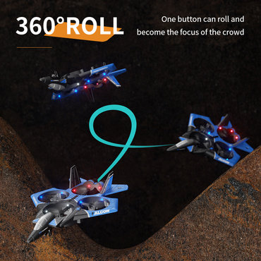 DRON SAMOLOT ZDALNIE STEROWANY FALCON MYŚLIWIEC sterowanie ręką RC LED USB