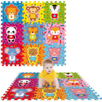 MATA PIANKOWA EVA 86x86 PUZZLE DYWAN ZWIERZĘTA 9el