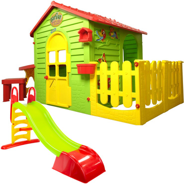 DOMEK ZJEŻDŻALNIA STOLIK PLAC ZABAW ZESTAW 12242 + 10832_1