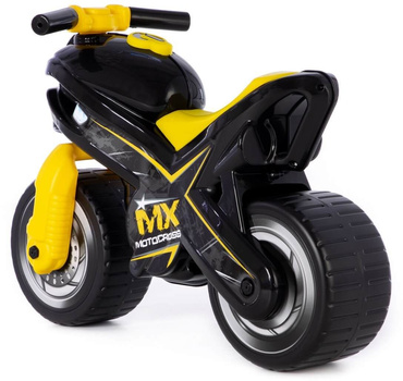 MOTOREK ROWEREK BIEGOWY JEŹDZIK DUŻY MOTOR MX ŚCIGACZ szerokie koła 69cm CZARNO-ŻÓŁTY