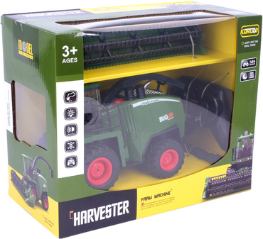 KOMBAJN ZDALNIE STEROWANY Zbożowy TRAKTOR Światła DYM Z KOMINA RC USB