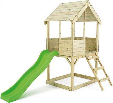 DREWNIANY DOMEK OGRODOWY DLA DZIECI NA PALACH Piaskownica WIEŻA PLAC ZABAW
