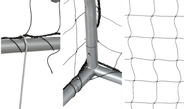 DUŻA BRAMKA PIŁKARSKA METALOWA Z SIATKĄ 300x200x120cm GRUBA MOCNA STABILNA TRENINGOWA RURY 60mm
