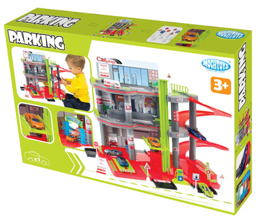  GARAŻ DLA DZIECI PARKING 3 POZIOMY TOR ZJAZDOWY WINDA STACJA + AUTO MOCHTOYS