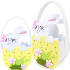 KOSZYCZEK WIELKANOCNY  KRÓLICZEK filcowy OZDOBA NA WIELKANOC ŚWIĘTA