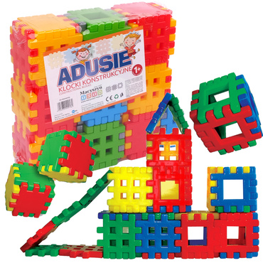 ADUSIE KLOCKI KONSTRUKCYJNE Przestrzenne WAFLE 54el