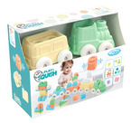 POCIĄG SENSORYCZNY + KLOCKI miękkie ZESTAW PLAY SQUISH MOCHTOYS polskie