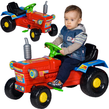 TRAKTOR NA PEDAŁY DLA DZIECI HAK DUŻY CZERWONY