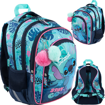 PLECAK TORNISTER SZKOLNY 4-KOMOROWY DLA DZIEWCZYNKI STITCH STAY COOL BPL-58