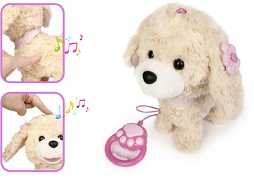 PIESEK INTERAKTYWNY CHODZĄCY PIES SZCZEKA REAGUJE NA DOTYK RUSZA USZAMI melodie NATALIA