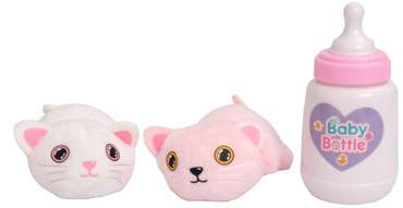 INTERAKTYWNY KOTEK + KOCIAKI MIAUCZY MRUCZY BUTELKA NAGRYWA DŹWIĘKI KOT RUDY