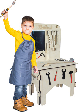 DUŻY DREWNIANY WARSZTAT MAJSTERKOWICZA ZNIKOPIS NARZĘDZIA ZESTAW