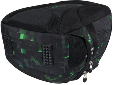 ST.RIGHT PLECAK SZKOLNY 3-KOMOROWY TORNISTER CZARNY BP-77 GREEN GAME