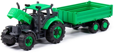 TRAKTOR Z PRZYCZEPKĄ BURTOWĄ POLESIE ZIELONY